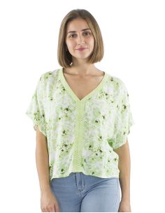 Chemisier Viscose Col V Galon Imprime Bali24