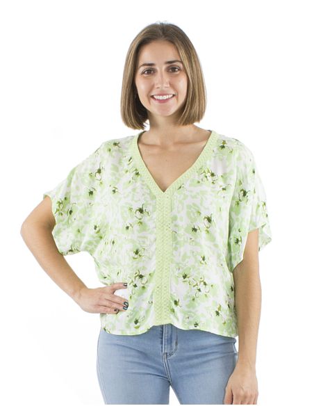 Chemisier Viscose Col V Galon Imprime Bali24