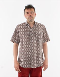 Chemise homme coton léger manches courtes 2