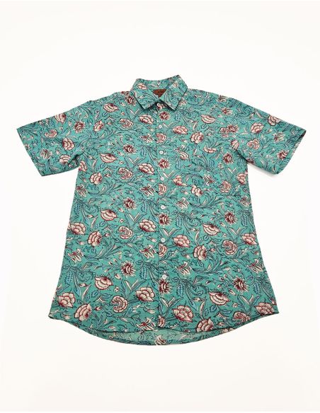 Chemise homme coton léger manches courtes