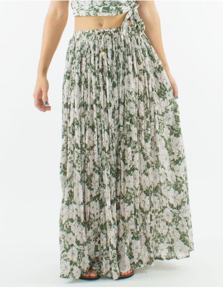 Jupe Voile Coton Froissee Imprime Bali24