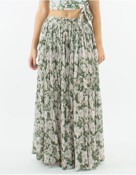 Jupe Voile Coton Froissee Imprime Bali24