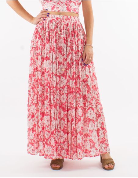 Jupe Voile Coton Froissee Imprime Bali24