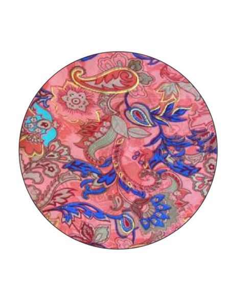 Pantalon Polyester Elastique Cheville Imprime Dore P08