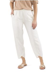 Pantalon 54% Lin 46% Viscose 2 Poches Ceinture Elastique 2
