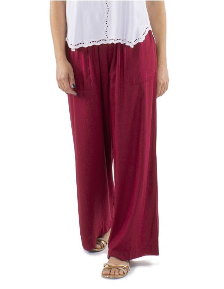 Pantalon Viscose Uni Large Droit