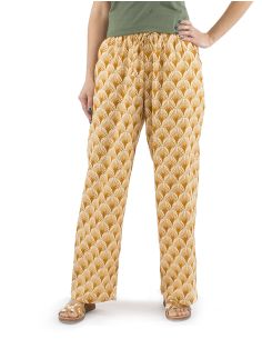 Pantalon Coton Droit Imprime Block 2