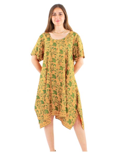 Robe Polyester Sari Mama Dore Imprime P22