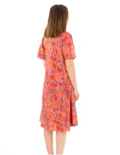 Minirobe Polyester Manches Courtes Imprime Dore P08 2