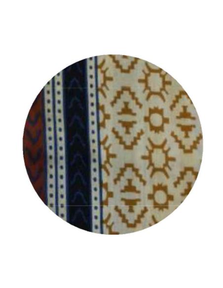 Robe Coton Manches Courtes Block Bagru