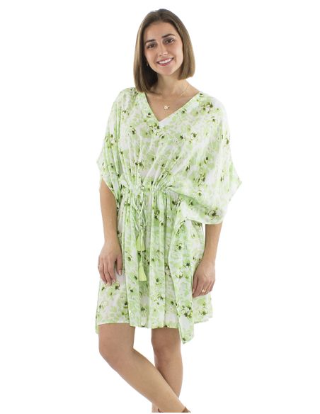 Robe Kaftan Viscose Imprime Bali