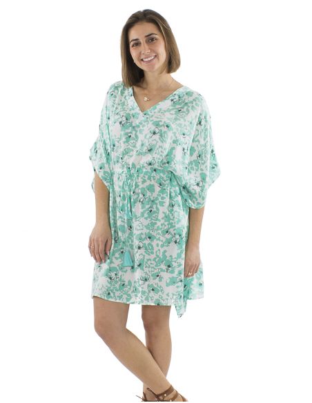 Robe Kaftan Viscose Imprime Bali