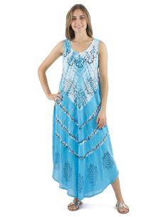 Robe Crepe Viscose Tie And Dye Forme Parapluie 2