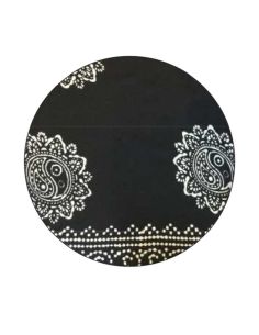 Robe Crepe Viscose Blanc/Noir Manches Courtes 2