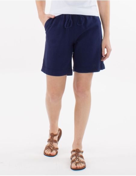 Short 54% Lin 46% Viscose Taille Elastique