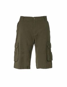 Bermuda Homme Coton Cargo Uni 2