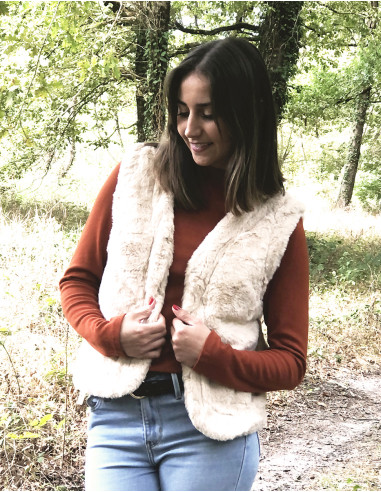 Gilet maille polyester imprimé doublé...